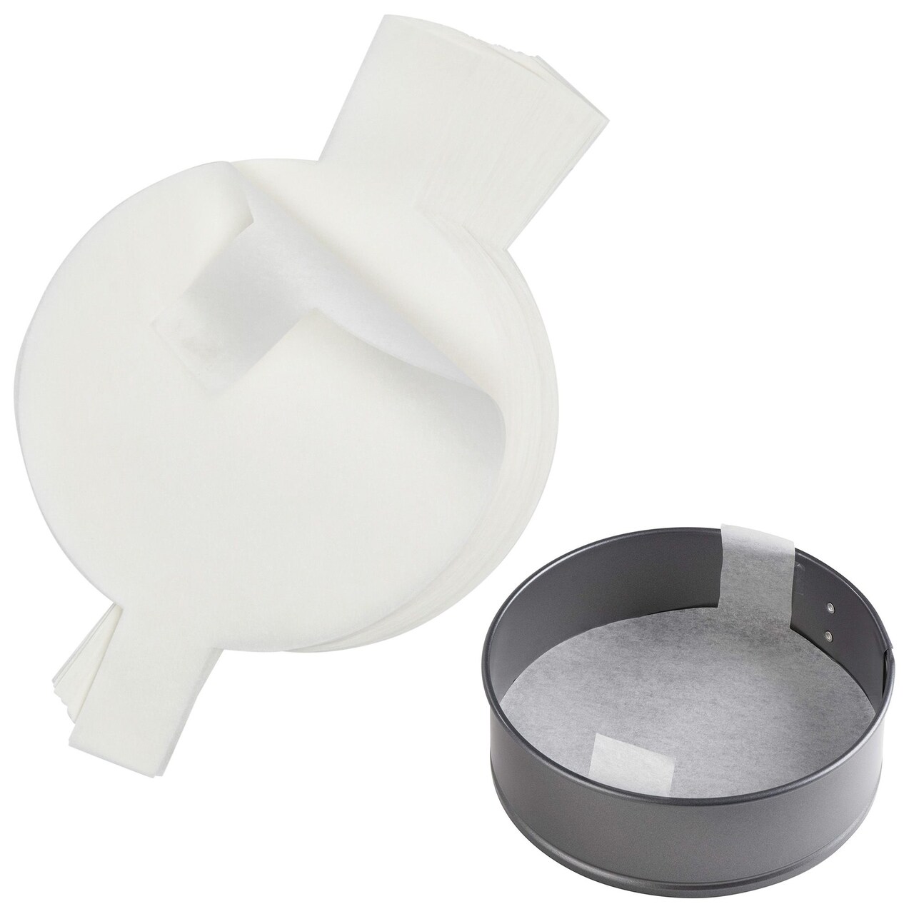 8-Inch Parchment Paper Rounds with Lift Tabs, 100 Sheets Nonstick Cake Pan Baking Liners